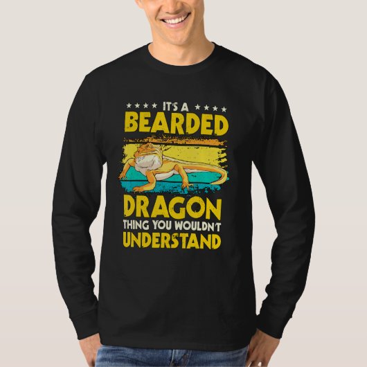 Reptile Zitat sein ein bärtiger Drachen Ding Bart T-Shirt (Vorderseite)