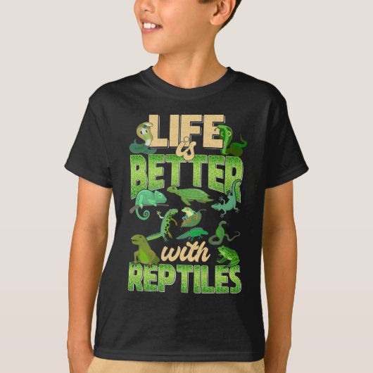 Reptiles Liebe Lizard Gecko Snake Turtles T-Shirt (Vorderseite)