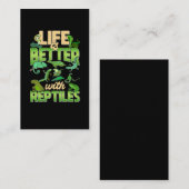 Reptiles Liebe Lizard Gecko Snake Turtles Visitenkarte (Vorne/Hinten)