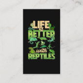 Reptiles Liebe Lizard Gecko Snake Turtles Visitenkarte (Vorderseite)