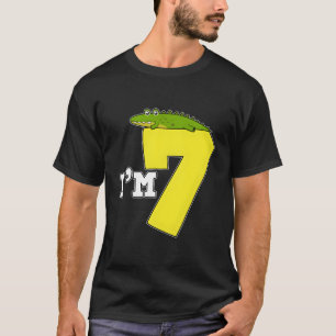 Reptiles Lover 7th Birthday Crocodile Reptile Owne T-Shirt