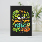Reptiles Rule Dankeskarte (Stehend Vorderseite)