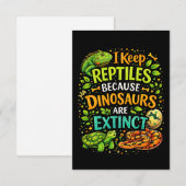 Reptiles Rule Dankeskarte (Vorne/Hinten)