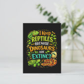 Reptiles Rule Postkarte (Stehend Vorderseite)