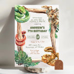 Reptiles Snakes Boy Birthday Einladung<br><div class="desc">Reptiles Snakes Boy Birthday Einladung</div>