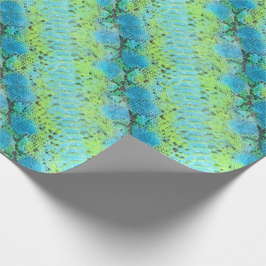 Reptilhaut Schlangenmuster Geschenkpapier (Ecke)