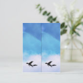 Reptilian Bird Dragon and Clouds Fantasy Art Postkarte (Stehend Vorderseite)