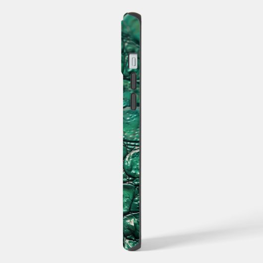 Reptilian Chic Emerald Design iPhone Hülle (Linke Seite)