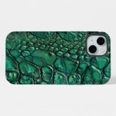 Reptilian Chic Emerald Design iPhone Hülle (Rückseite (Horizontal))