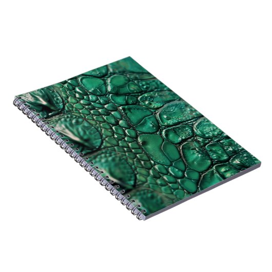 Reptilian Chic Emerald Design Notizblock (Rechte Seite)