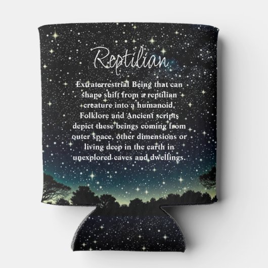 Reptilian Lizard Man Alien Extraterrestrial wird Dosenkühler (Rückseite)