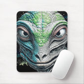 Reptilian Lizard Man Alien Extraterrestrial wird Mousepad (Mit Mouse)