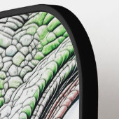 Reptilian Lizard Man Alien Extraterrestrial wird Pickleball Schläger (Linke Seite)