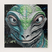 Reptilian Lizard Man Alien Extraterrestrial wird Puzzle (Vertikal)