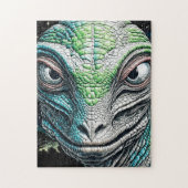 Reptilian Lizard Man Alien Extraterrestrial wird Puzzle (Vertikal)