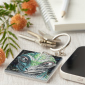 Reptilian Lizard Man Alien Extraterrestrial wird Schlüsselanhänger (Vorderseite rechts)