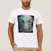 Reptilian Lizard Man Alien Extraterrestrial wird T-Shirt (Vorderseite)