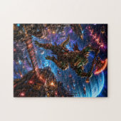 Reptilian Space Pirate — Savage Boarding Attack Puzzle (Horizontal)