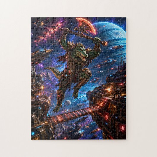 Reptilian Space Pirate — Savage Boarding Attack Puzzle (Vertikal)