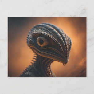 Reptilian UFO Postkarte