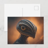 Reptilian UFO Postkarte (Vorne/Hinten)