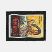 Reptilicus Monster-Filmdecke Fleecedecke (Vorderseite (Horizontal))