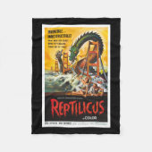 Reptilicus Monster-Filmdecke Fleecedecke (Vorderseite)