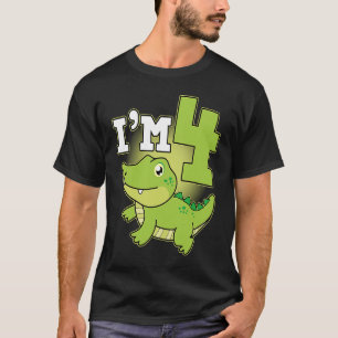 Reptilien 4. Geburtstag Krokodile Reptile Eigentüm T-Shirt