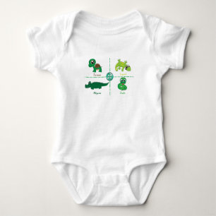 Reptilien Baby Strampler