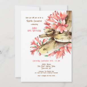 Reptilien-Begegnungs-Einladung Einladung