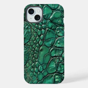 Reptilien Chic Smaragd Design iPhone 15 Plus Hülle