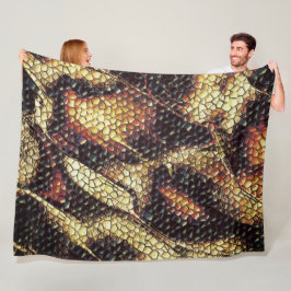 Reptilien der Haut mit gelblichen und dunklen Flec Fleecedecke