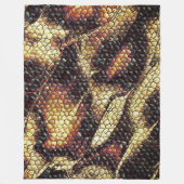 Reptilien der Haut mit gelblichen und dunklen Flec Fleecedecke (Vorderseite)