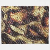 Reptilien der Haut mit gelblichen und dunklen Flec Fleecedecke (Vorderseite (Horizontal))