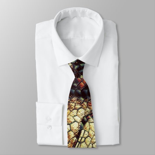 Reptilien der Haut mit gelblichen und dunklen Flec Krawatte (Gebunden)