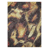 Reptilien der Haut mit gelblichen und dunklen Flec Tischdecke (Vorderseite)