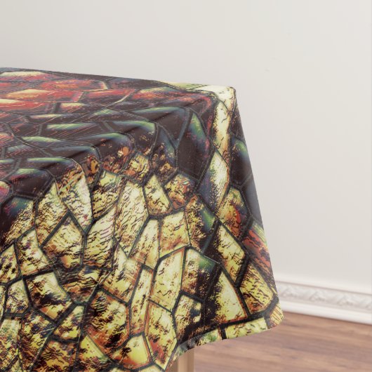 Reptilien der Haut mit gelblichen und dunklen Flec Tischdecke (Beispiel)