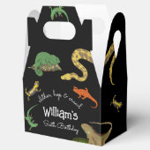 Reptilien, Eidechsen und Amphibien Kindergeburtsta Geschenkschachtel (Geöffnet)