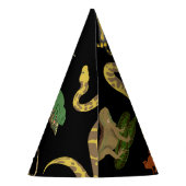 Reptilien, Eidechsen und Amphibien Kindergeburtsta Partyhütchen (Rückseite)