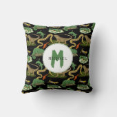 Reptilien, Eidechsen und Amphibien Monogramm der K Kissen (Rückseite)