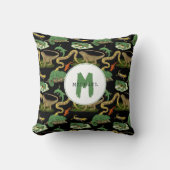 Reptilien, Eidechsen und Amphibien Monogramm der K Kissen (Vorderseite)