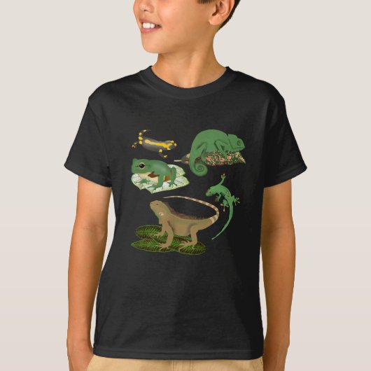Reptilien, Eidechsen und Amphibien T-Shirt (Vorderseite)