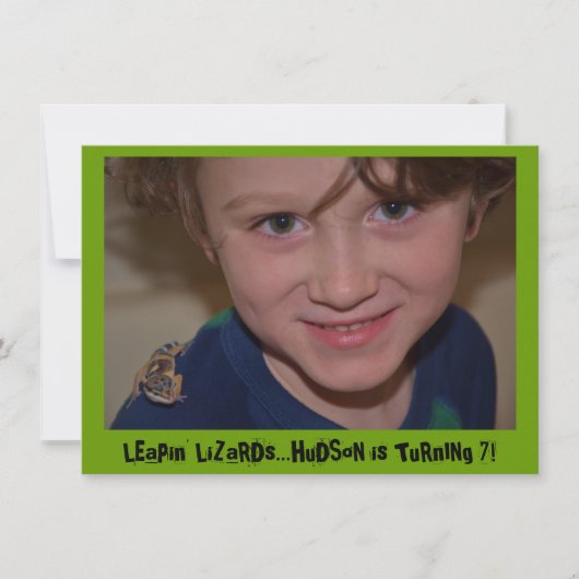 Reptilien-Geburtstagspartei Einladung (Vorderseite)