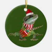 Reptilien mit Hutschuh Weihnachten Keramik Ornament (Vorne)