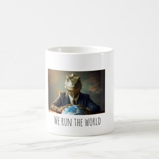Reptilien regieren die Welt Kaffeetasse (Mittel)