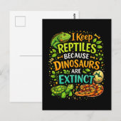 Reptilien regieren postkarte (Vorne/Hinten)