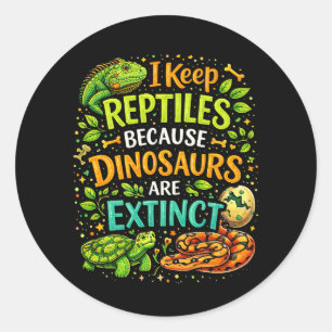 Reptilien regieren runder aufkleber