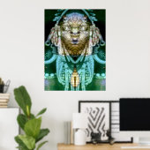 Reptilien-Schamane 1 Poster (Heimbüro)