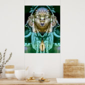 Reptilien-Schamane 1 Poster (Küche)