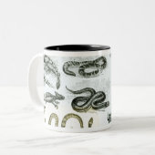 Reptilien, Schlangen und Eidechsen Zweifarbige Tasse (Vorderseite Links)
